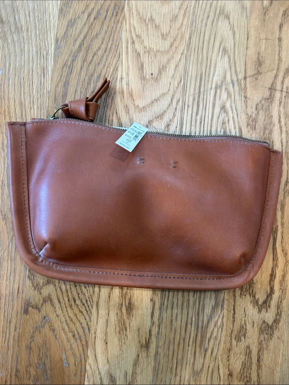 Madewell Leather Wristlet Clutch - Brown